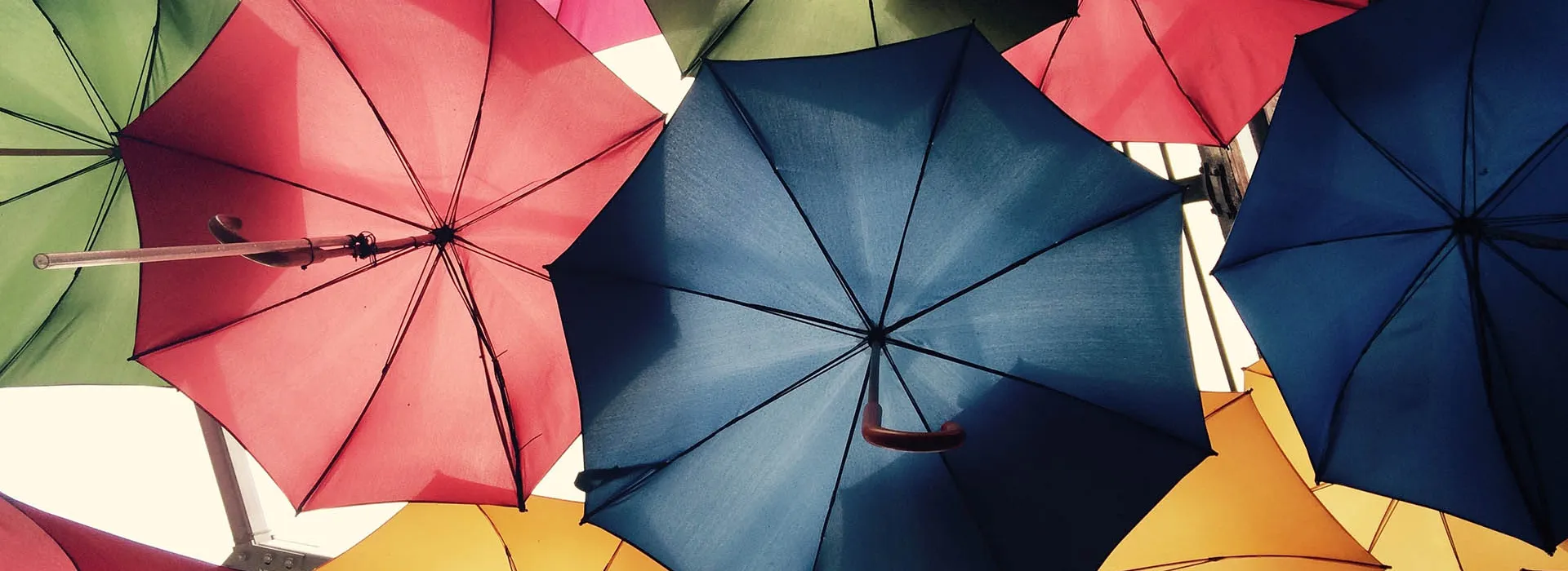 coloured umbrellas